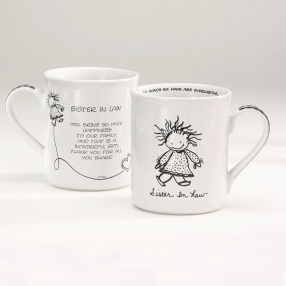 Children of the Inner Light Other - Children of the Inner Light Sister In Law Mug White Black‎ Gingham Handle Marci